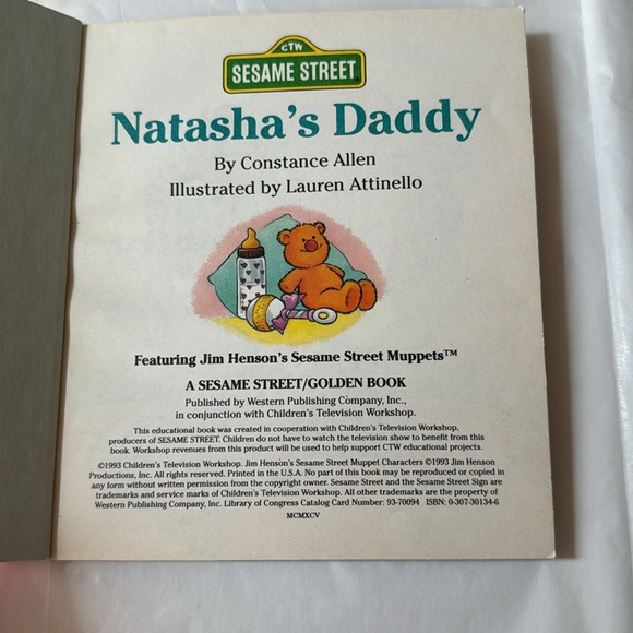 🎁5/10.00🎁 Sesame Street, Natasha’s Daddy clean book,A First Little Golden Book - Picture 4 of 5
